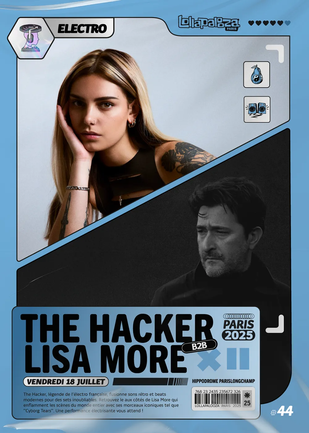Lollapalooza Paris | THE HACKER B2B LISA MORE | Friday 18